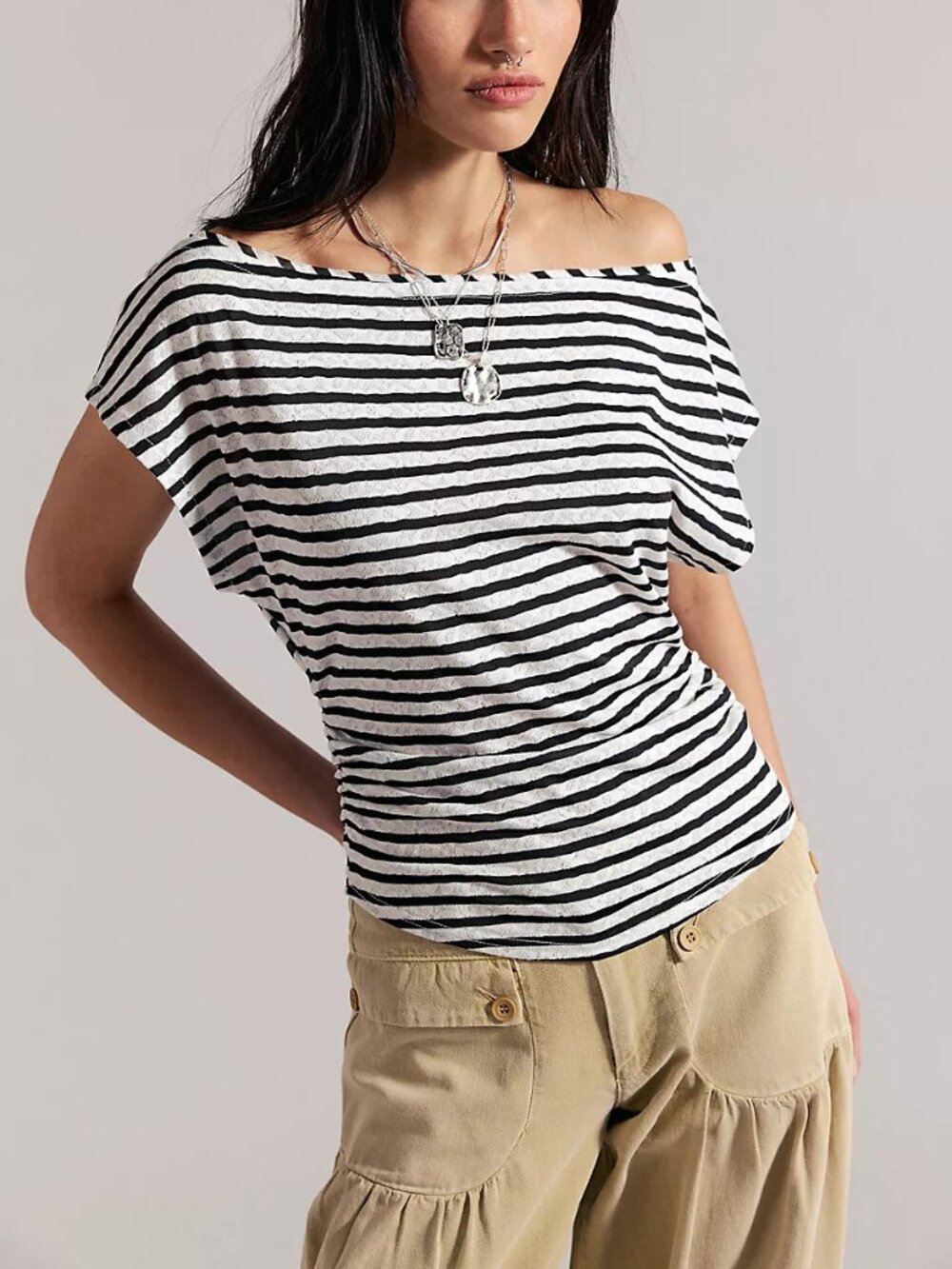 ๐ FREE PEOPLE Ellie Off The Shoulder Top / Black Combo